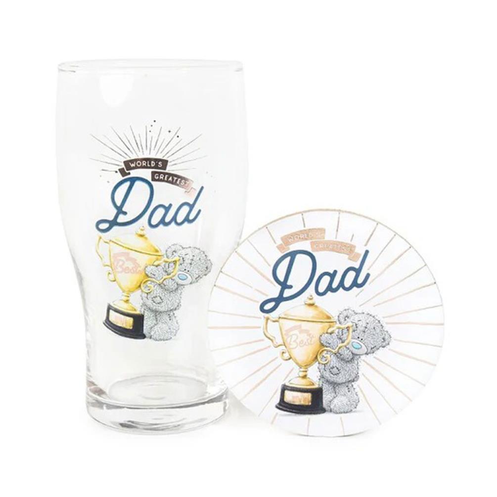 Dad Me to You Bear Pint Glass & Coaster Gift Set Extra Image 2
